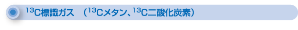 13C標識ガス（13Cメタン、13C二酸化炭素）